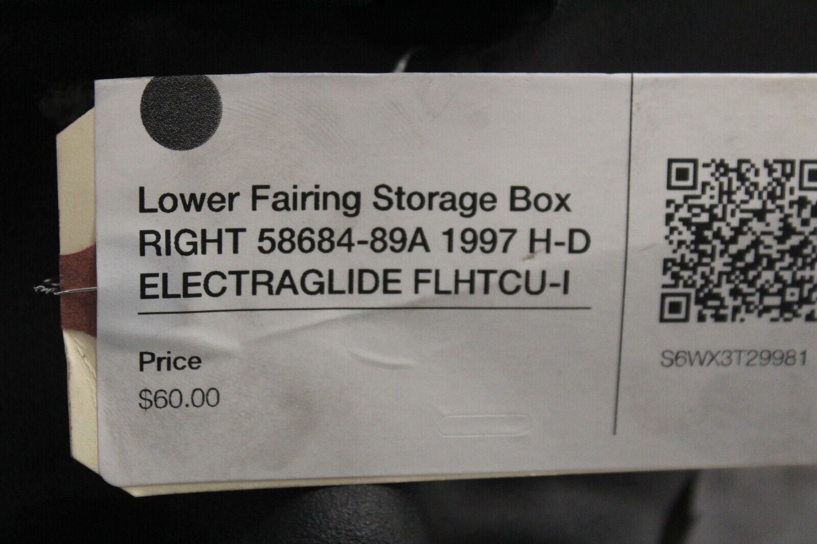 Lower Fairing Storage Box RIGHT 58684-89A 1997 H-D ELECTRAGLIDE FLHTCU-I