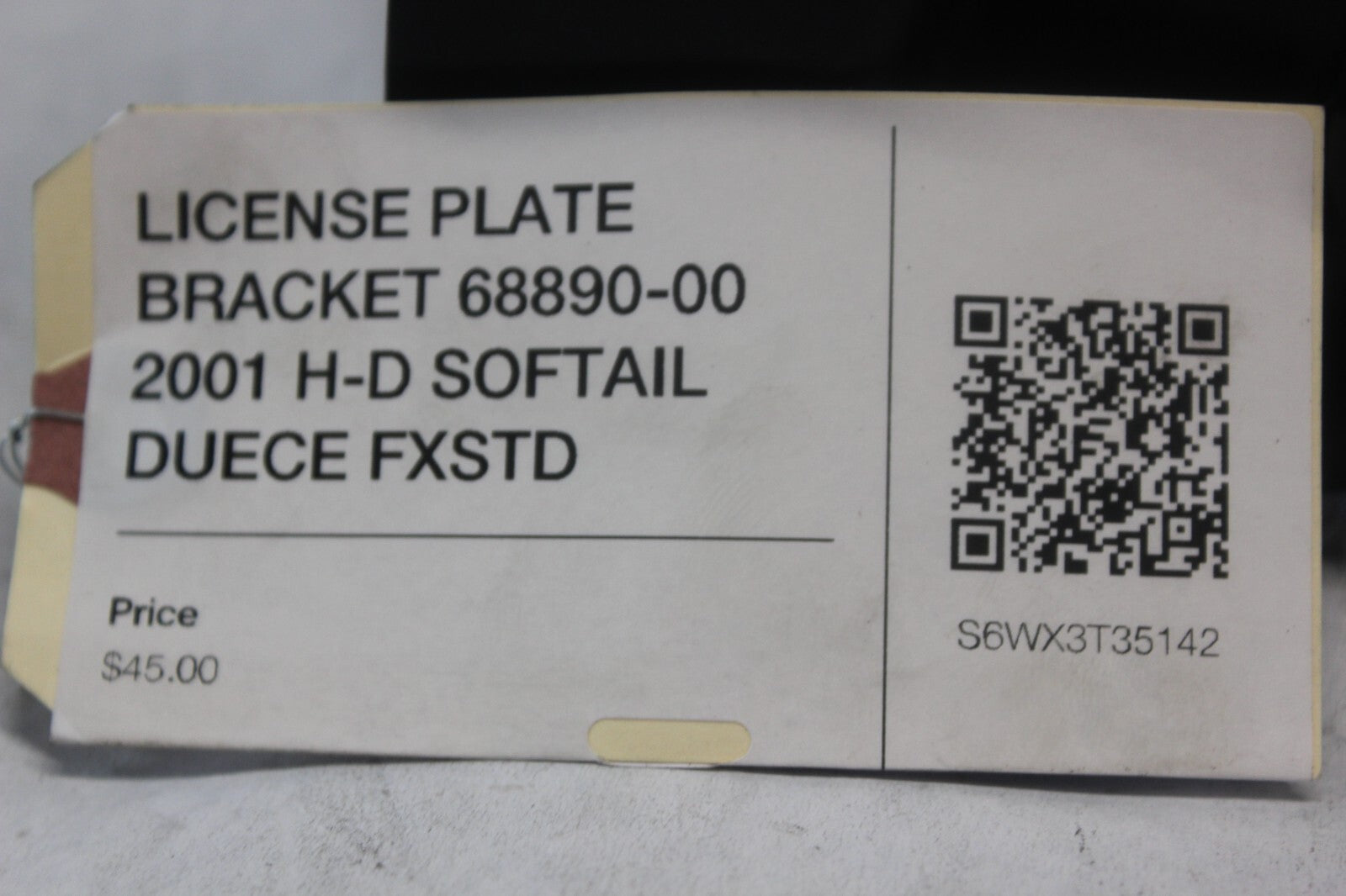 LICENSE PLATE BRACKET 68890-00 2001 H-D SOFTAIL DUECE FXSTD