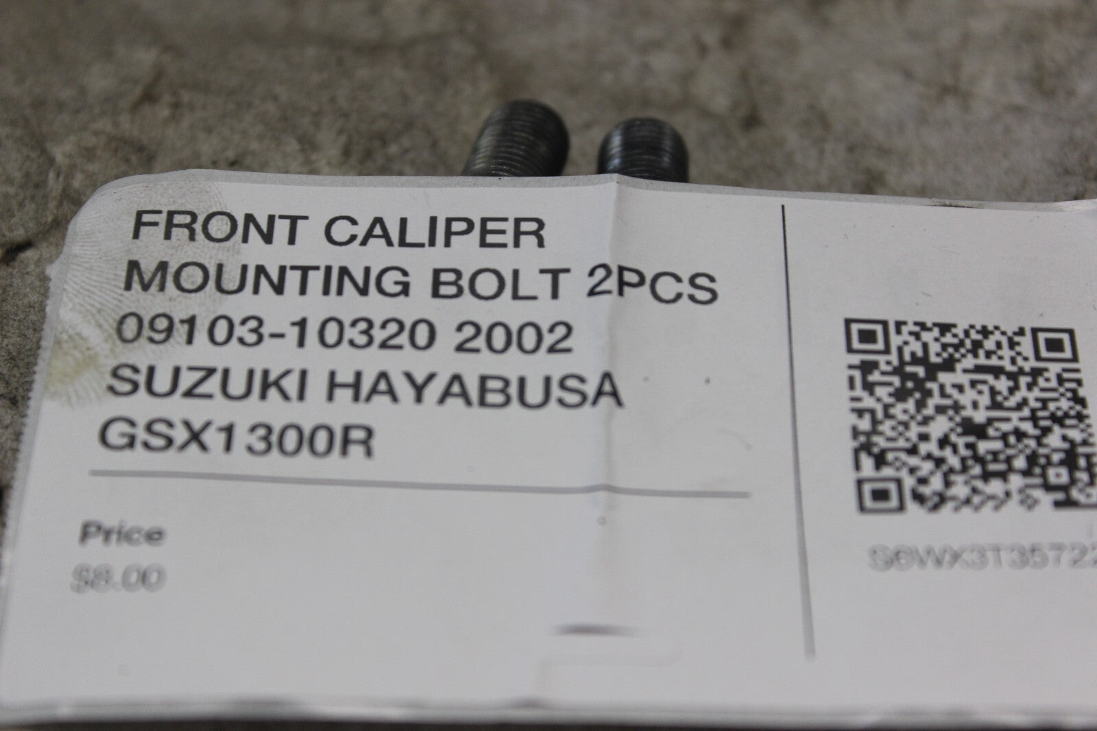 FRONT CALIPER MOUNTING BOLT 2PCS 09103-10320 2002 SUZUKI HAYABUSA GSX1300R
