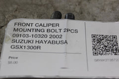 FRONT CALIPER MOUNTING BOLT 2PCS 09103-10320 2002 SUZUKI HAYABUSA GSX1300R
