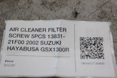 AIR CLEANER FILTER SCREW 5PCS 13831-21F00 2002 SUZUKI HAYABUSA GSX1300R