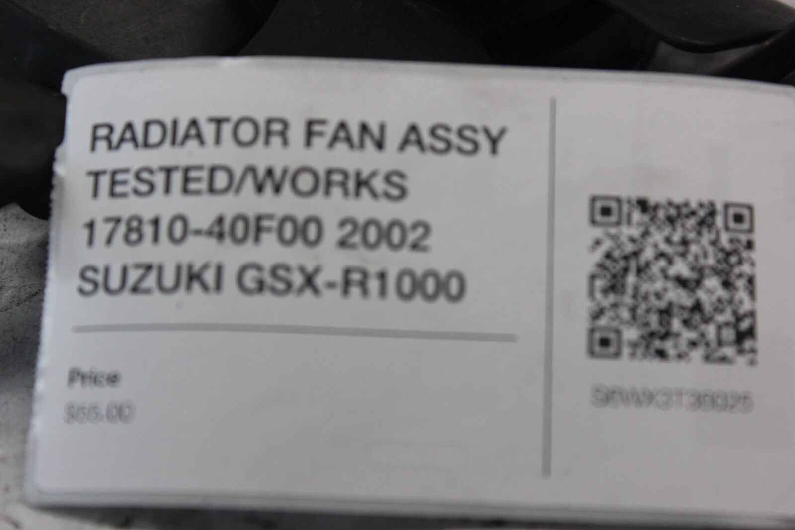 RADIATOR FAN ASSY TESTED/WORKS 17810-40F00 2002 SUZUKI GSX-R1000