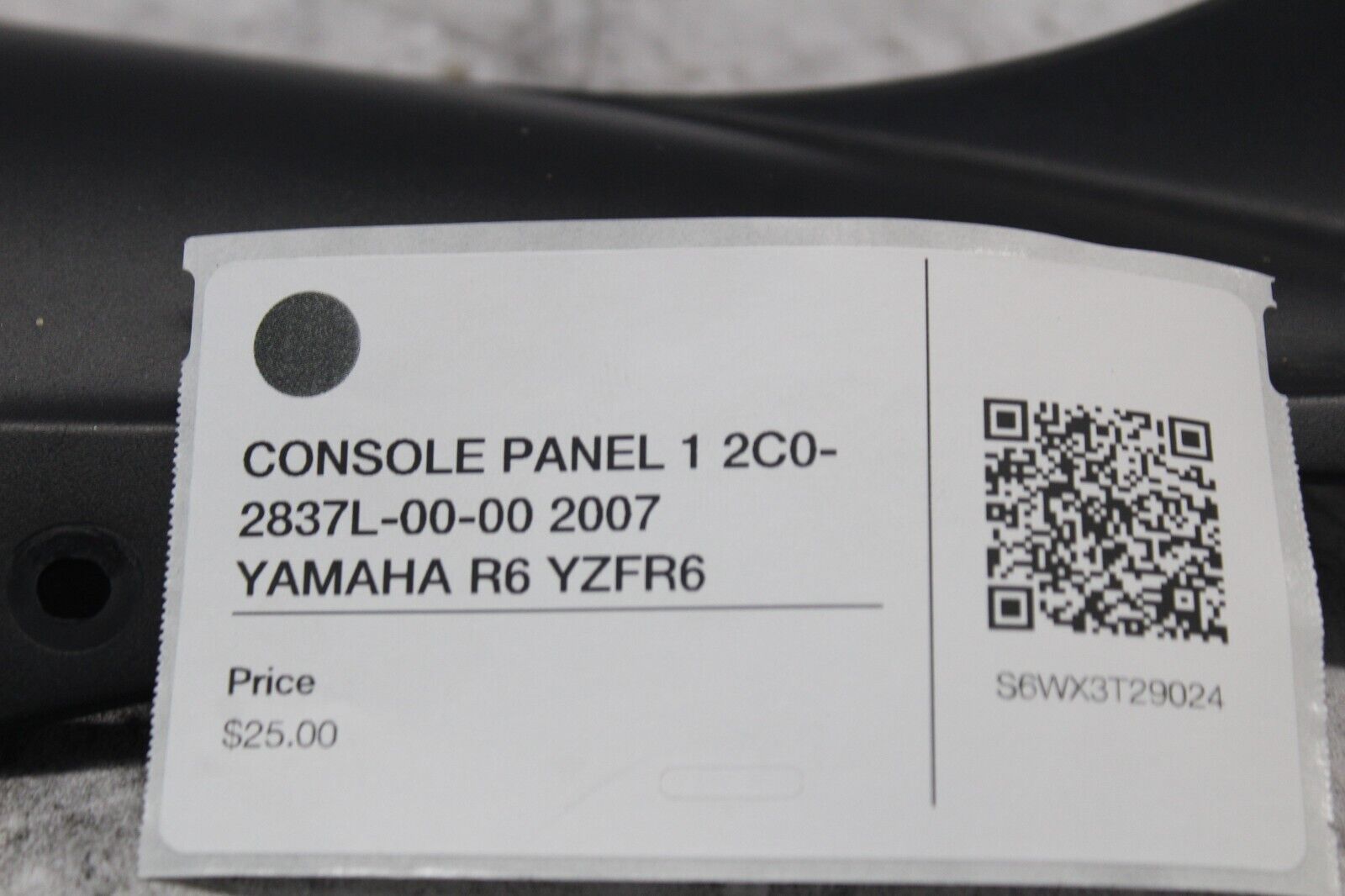 CONSOLE PANEL 1 2C0-2837L-00-00 2007 YAMAHA R6 YZFR6