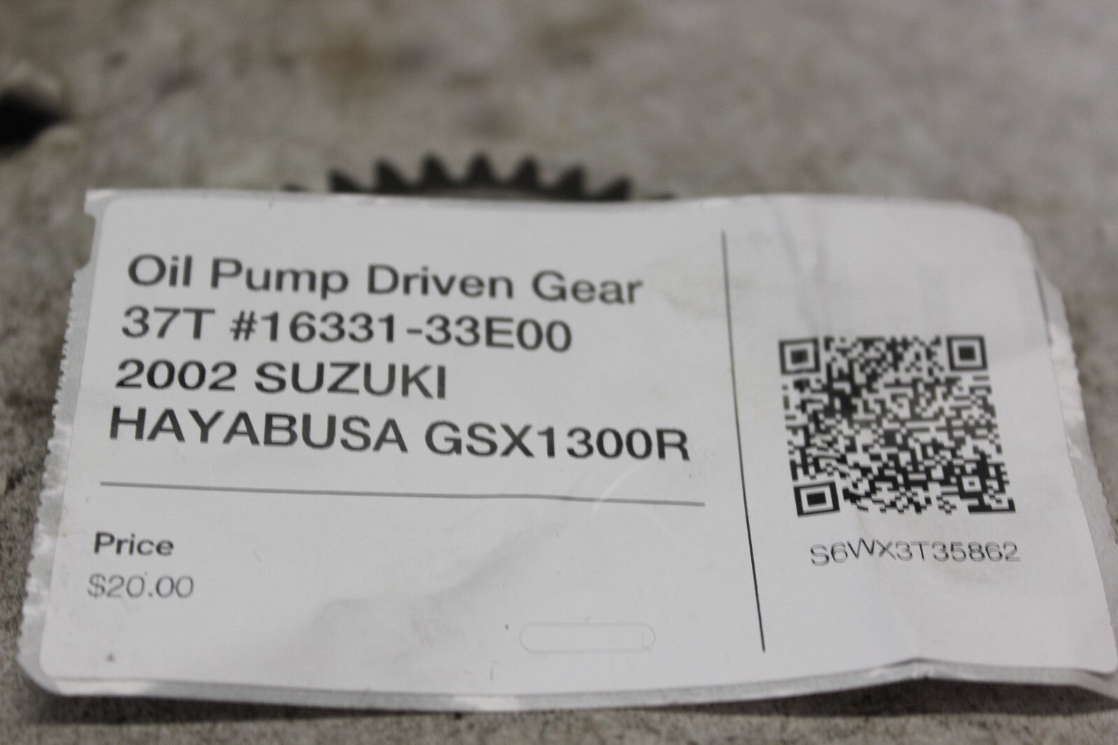 Oil Pump Driven Gear 37T #16331-33E00 2002 SUZUKI HAYABUSA GSX1300R