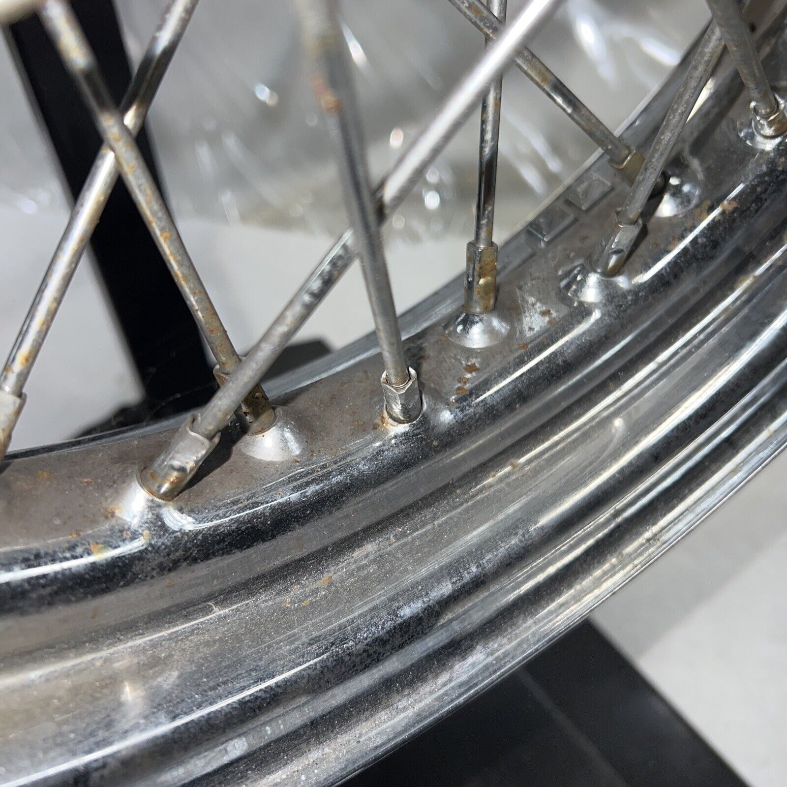 OEM Harley Davidson Front Dual Hub Wheel 16" X 3" Chrome Spoke 25MM Bearings