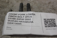 FRONT FORK LOWER PINCH BOLT 2PCS 51166-24F00 2002 SUZUKI HAYABUSA GSX1300R