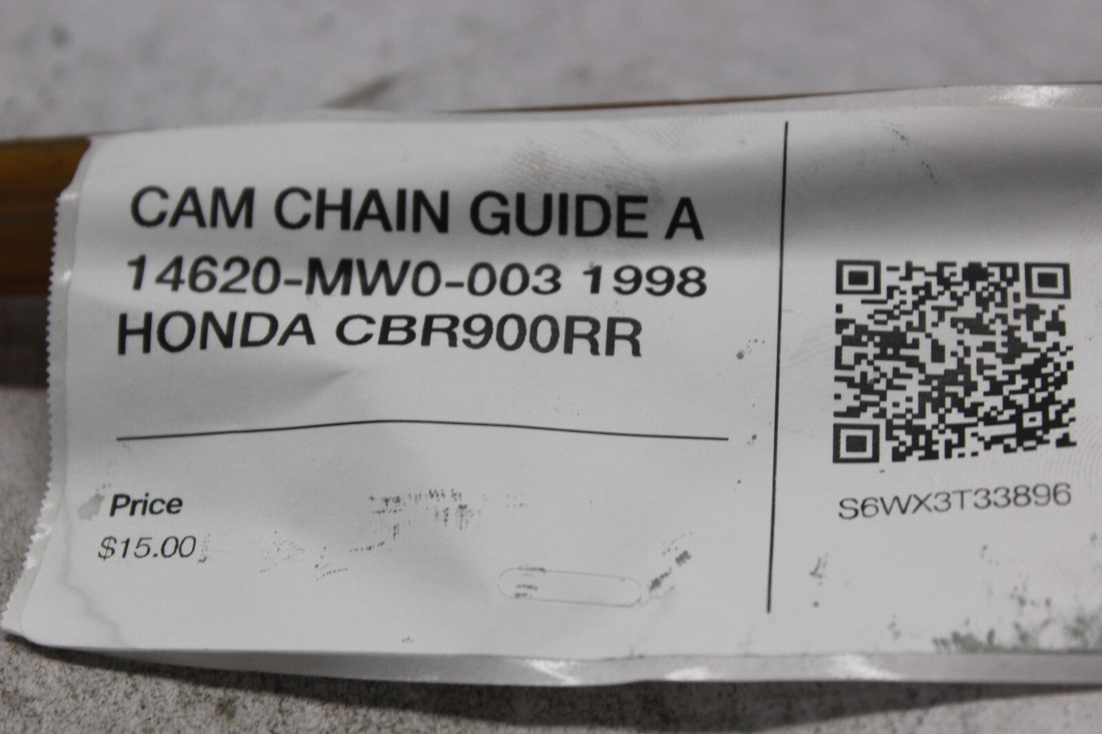 CAM CHAIN GUIDE A 14620-MW0-003 1998 HONDA CBR900RR