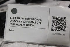 LEFT REAR TURN SIGNAL BRACKET 33660-MA1-770  1982 HONDA GL500I SILVERWING