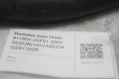 Radiator Inlet Hose #17851-24F01 2002 SUZUKI HAYABUSA GSX1300R