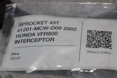 SPROCKET 43T 41201-MCW-D00 2002 HONDA VFR800 INTERCEPTOR