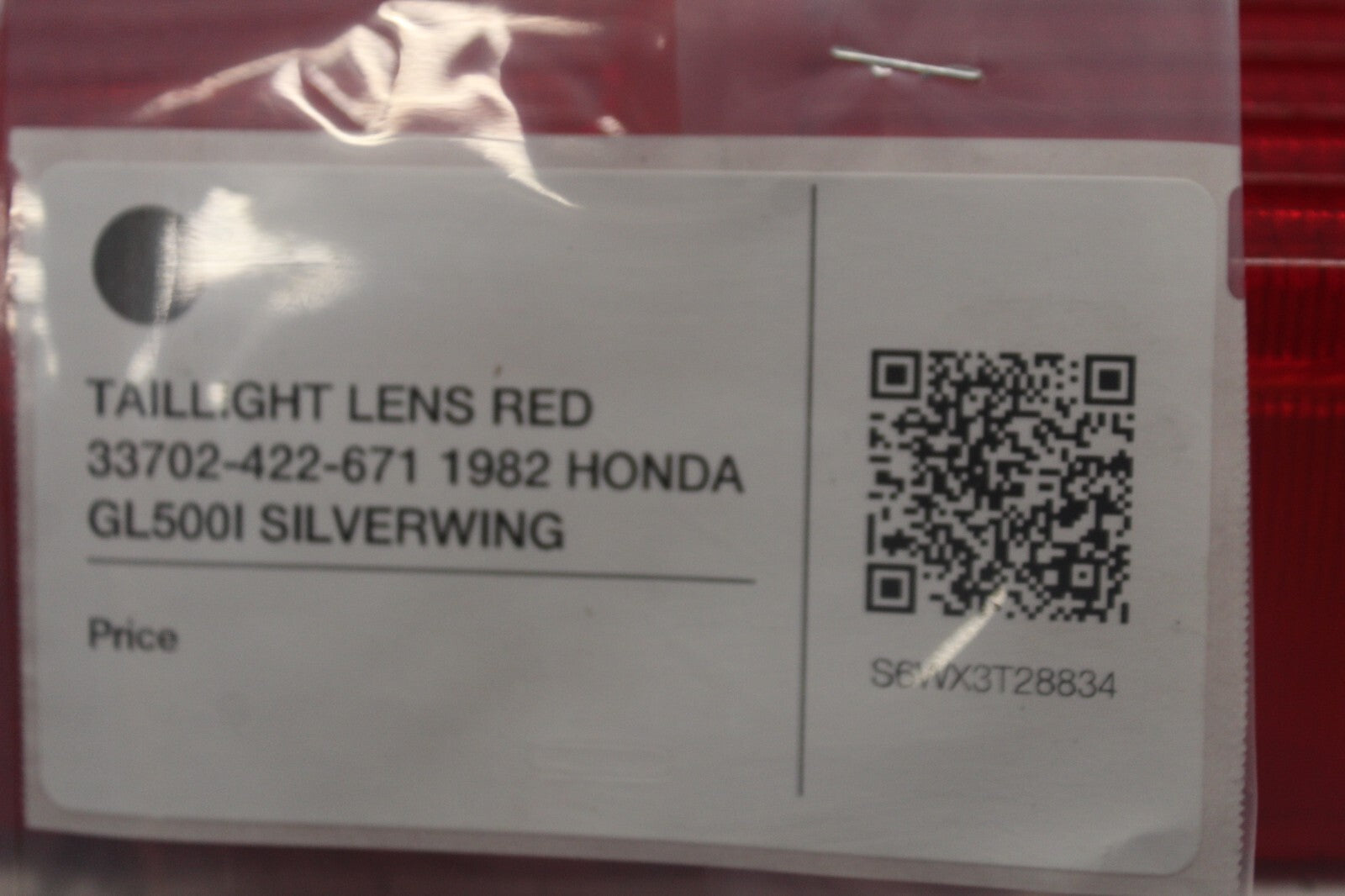 TAILLIGHT LENS RED 33702-422-671 1982 HONDA GL500I SILVERWING