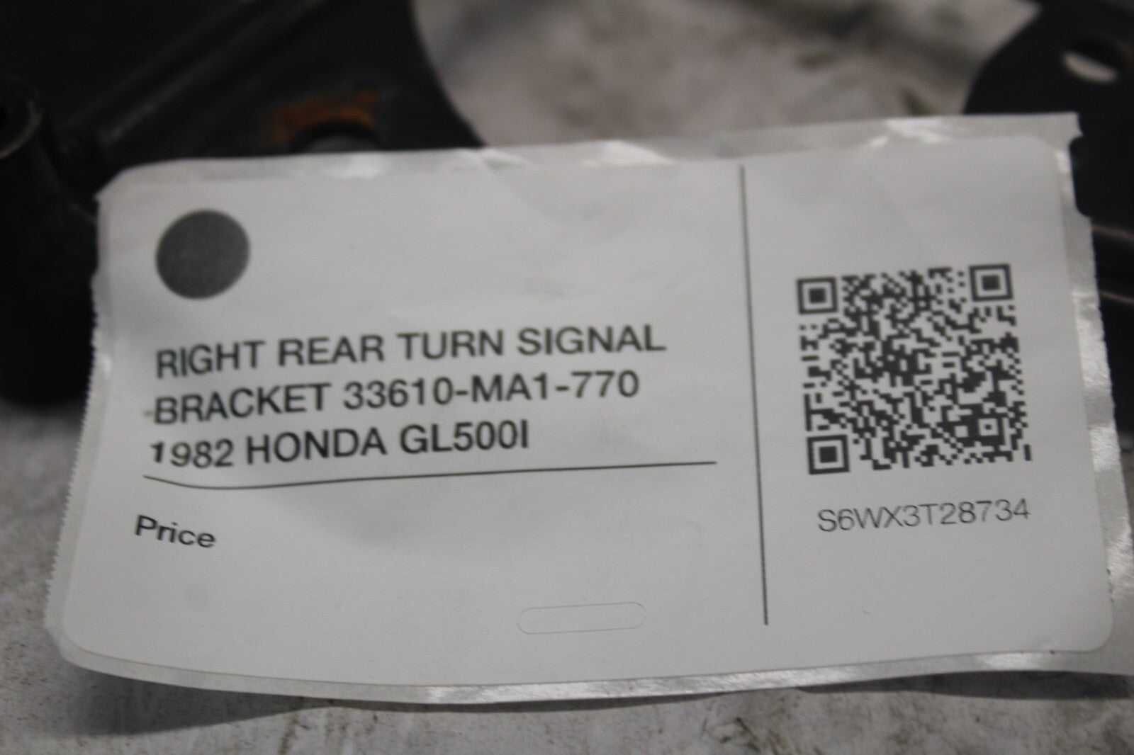 RIGHT REAR TURN SIGNAL BRACKET 33610-MA1-770 1982 HONDA GL500I SILVERWING