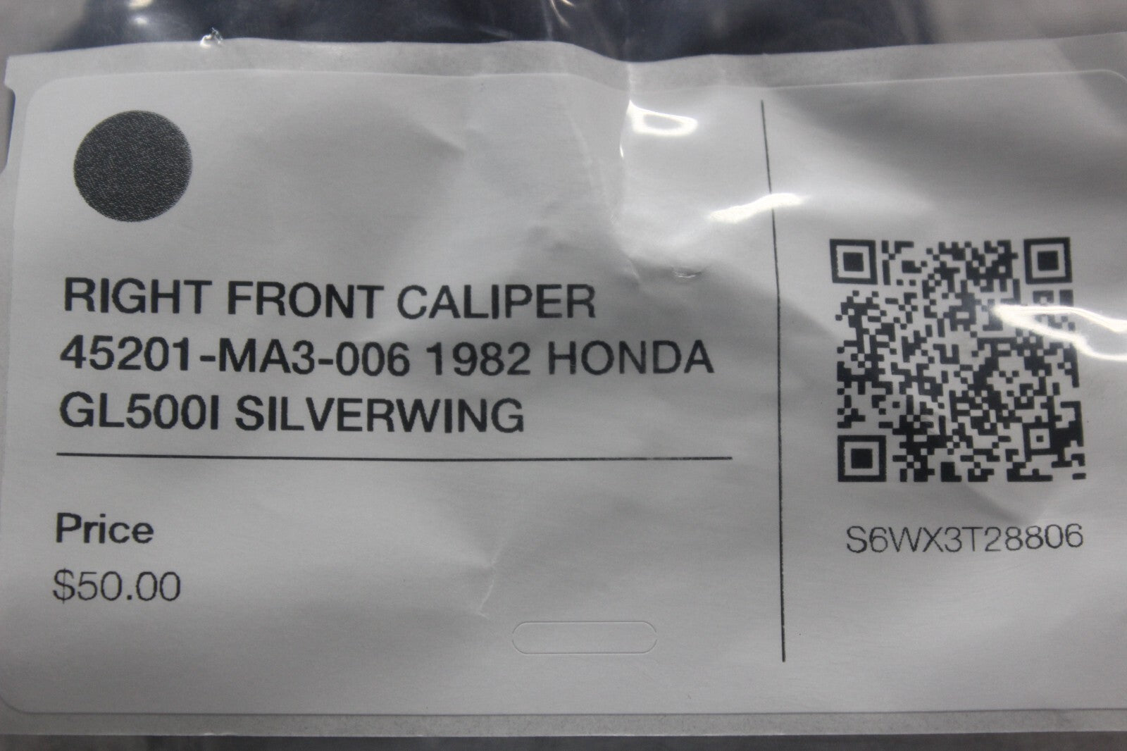 RIGHT FRONT CALIPER 45201-MA3-006 1982 HONDA GL500I SILVERWING