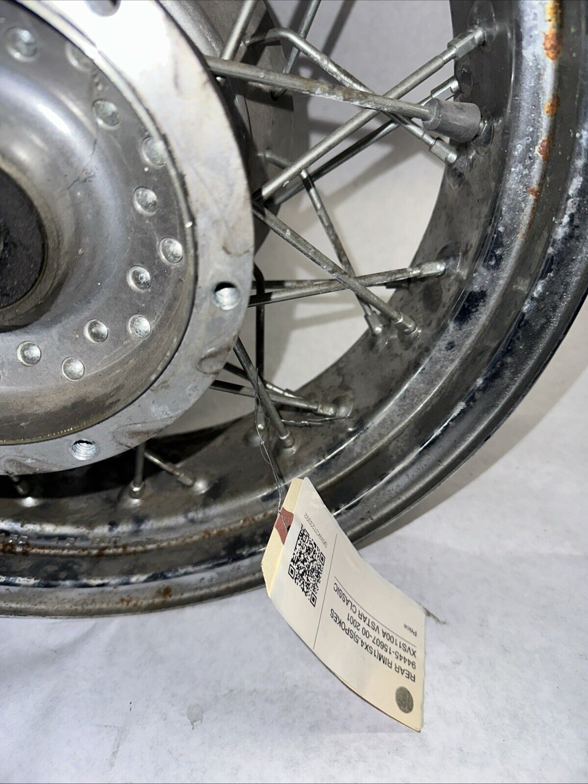 REAR WHEEL RIM 15 X 4.5 SPOKES 94445-15607-00 2001 XVS1100A VSTAR CLASSIC