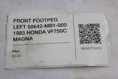 FRONT FOOTPEG LEFT 50642-MB1-000 1983 HONDA VF750C MAGNA