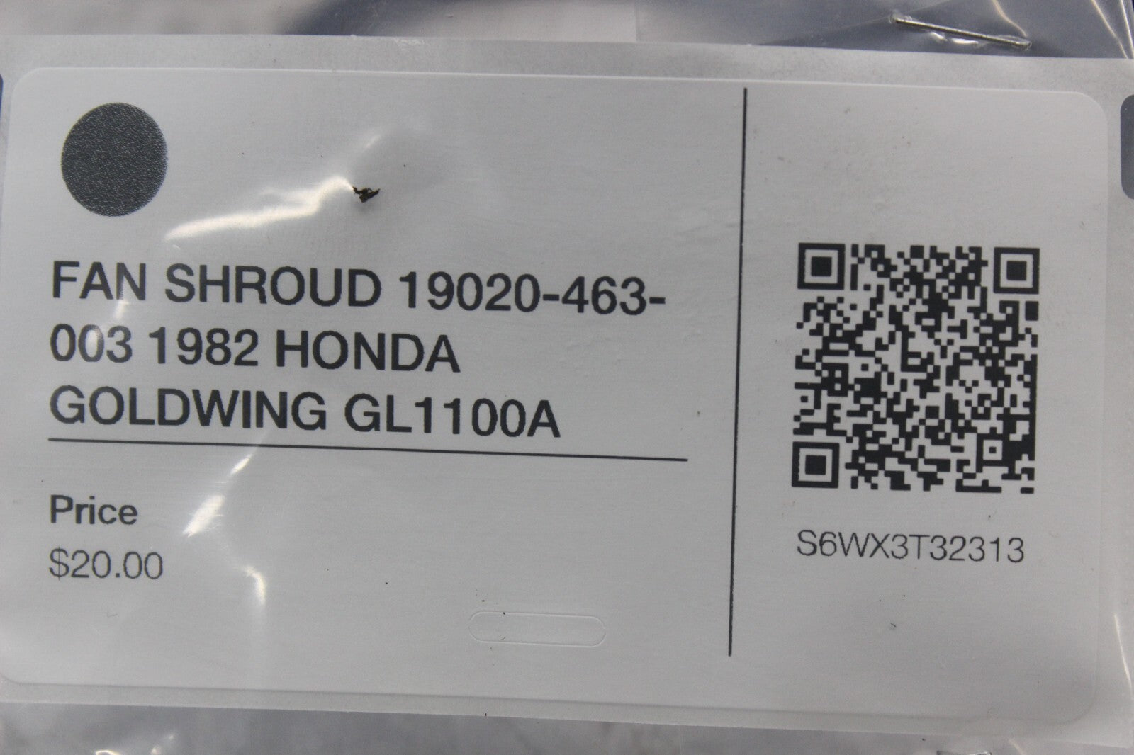 FAN SHROUD 19020-463-003 1982 HONDA GOLDWING GL1100A