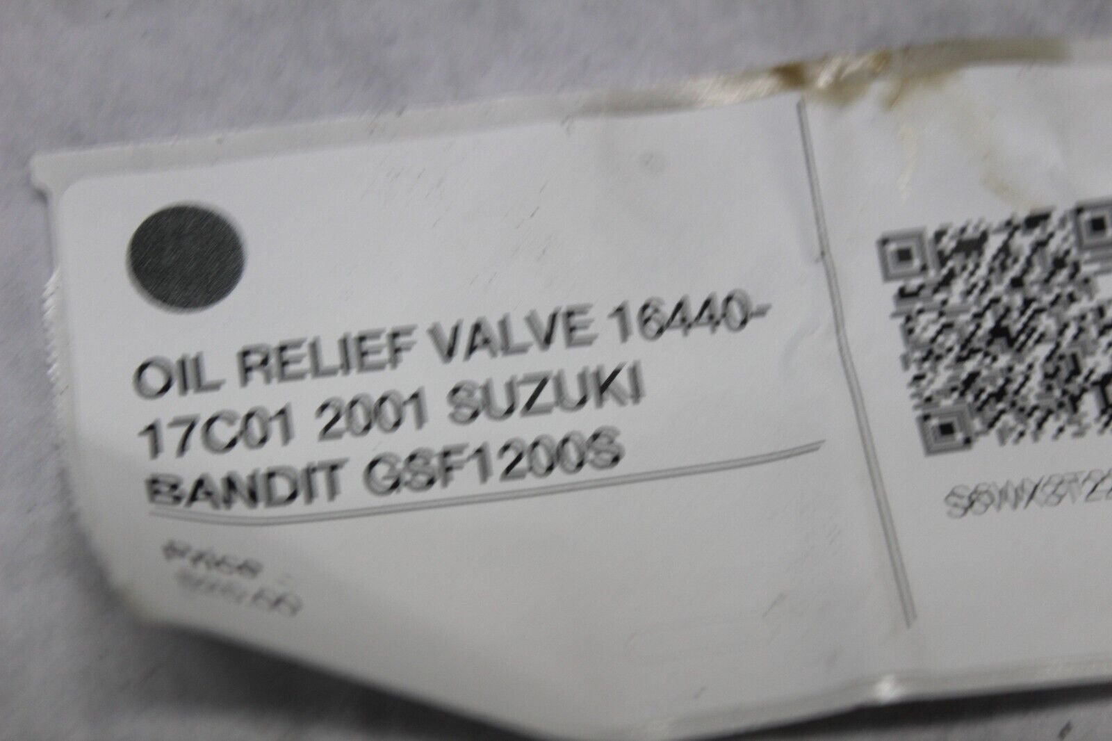 OIL RELIEF VALVE 16440-17C01 2001 SUZUKI BANDIT GSF1200S