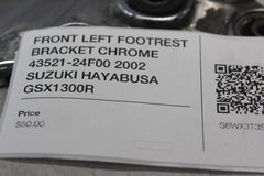 FRONT LEFT FOOTREST BRACKET CHROME 43521-24F00 2002 SUZUKI HAYABUSA GSX1300R