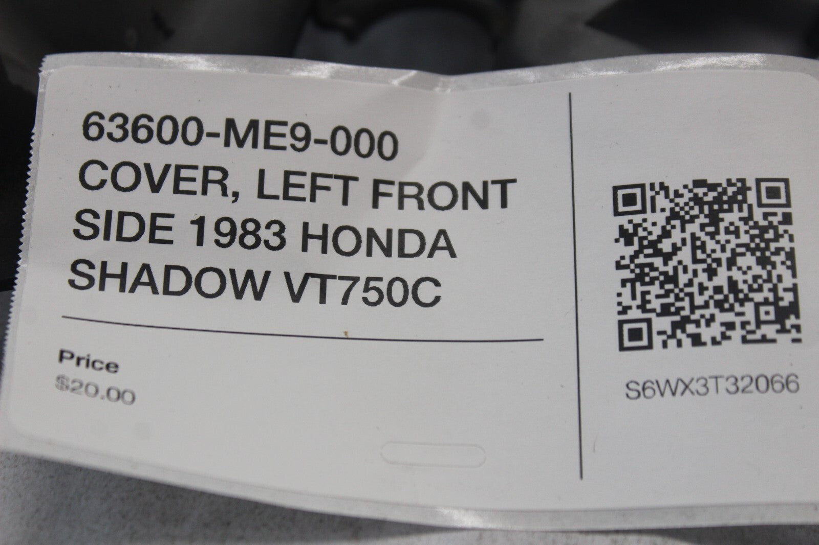 63600-ME9-000 COVER, LEFT FRONT SIDE 1983 HONDA SHADOW VT750C