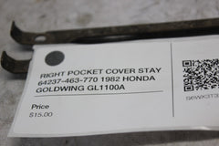 RIGHT POCKET COVER STAY 64237-463-770 1982 HONDA GOLDWING GL1100A