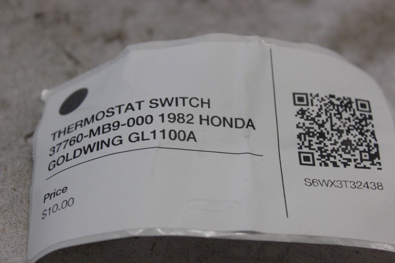 THERMOSTAT SWITCH 37760-MB9-000 1982 HONDA GOLDWING GL1100A