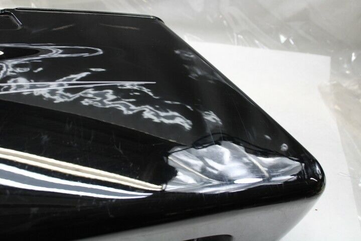 OEM Harley Davidson Saddlebag Bottom LEFT Gloss Black Silver Pinstripe 90200414