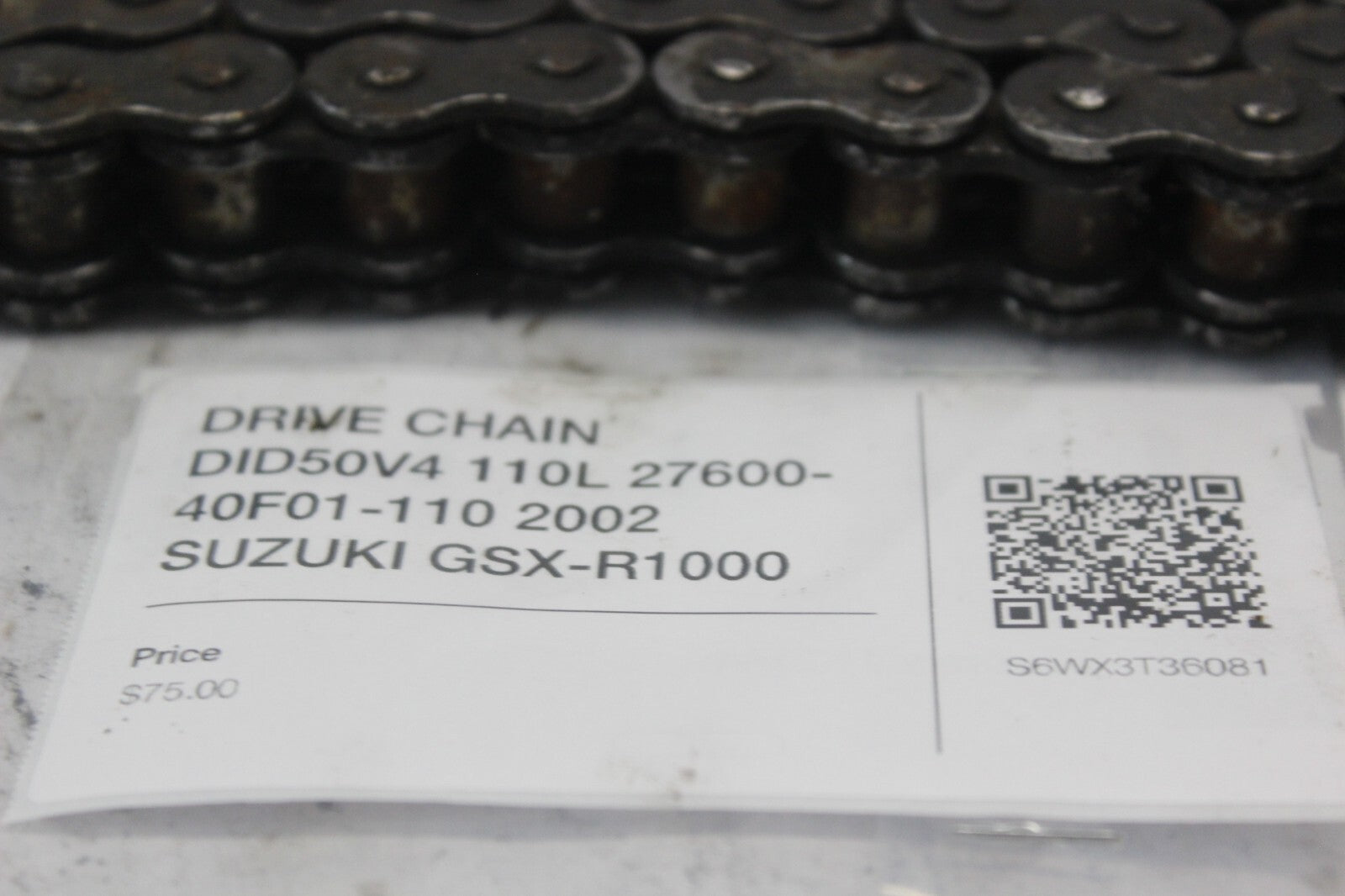 DRIVE CHAIN DID50V4 110L 27600-40F01-110 2002 SUZUKI GSX-R1000