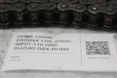 DRIVE CHAIN DID50V4 110L 27600-40F01-110 2002 SUZUKI GSX-R1000