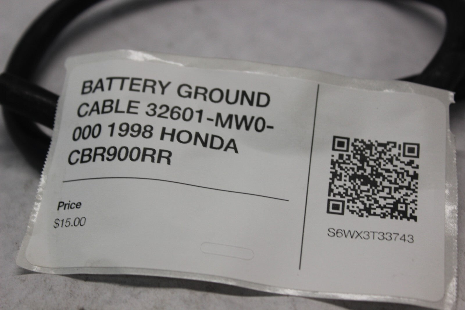 BATTERY GROUND CABLE 32601-MW0-000 1998 HONDA CBR900RR