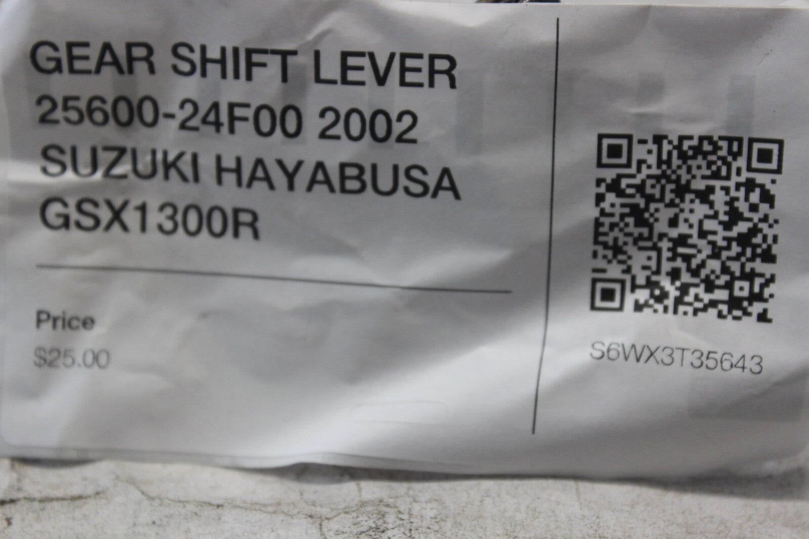 GEAR SHIFT LEVER 25600-24F00 2002 SUZUKI HAYABUSA GSX1300R