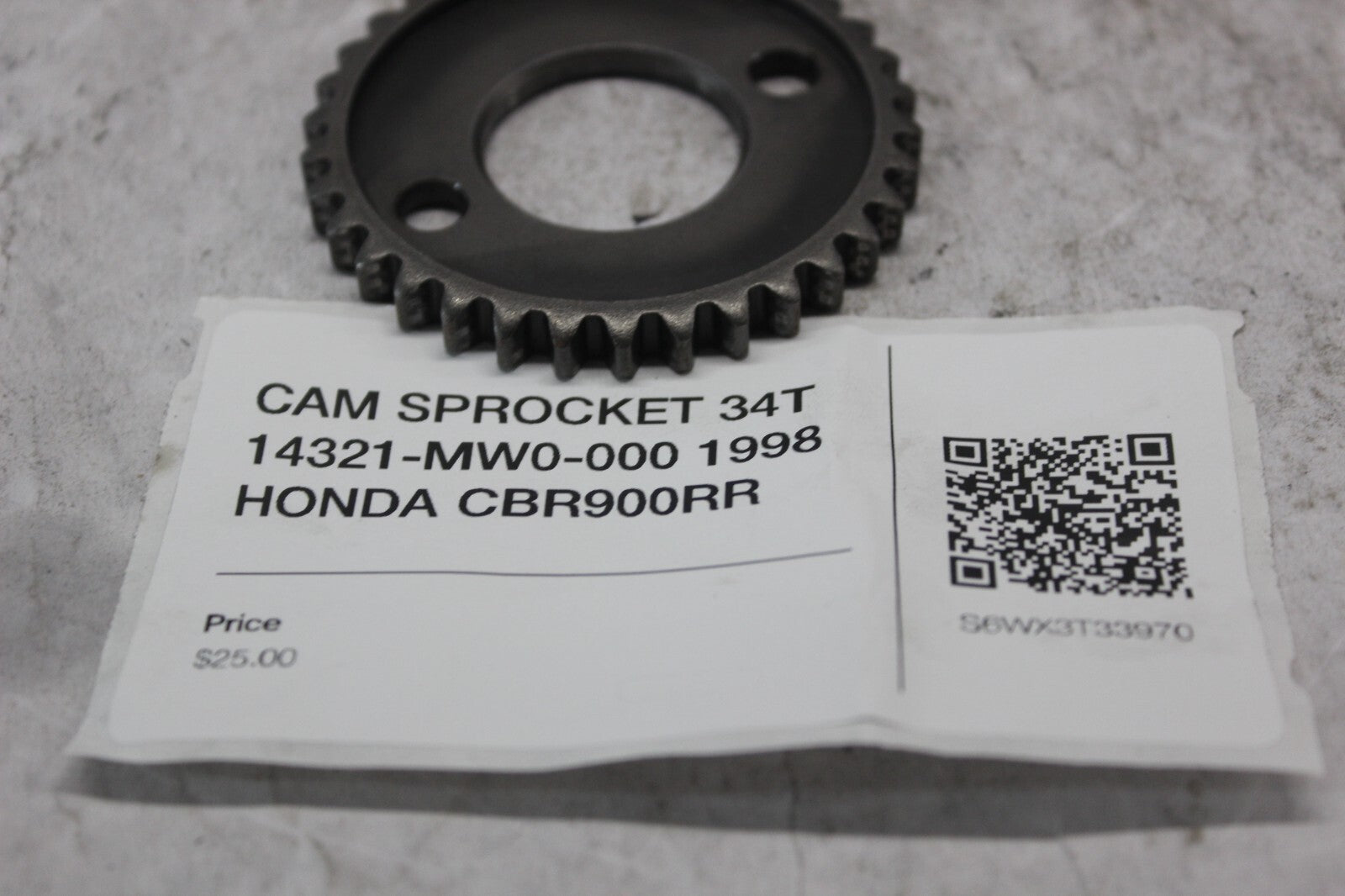CAM SPROCKET 34T 14321-MW0-000 1998 HONDA CBR900RR
