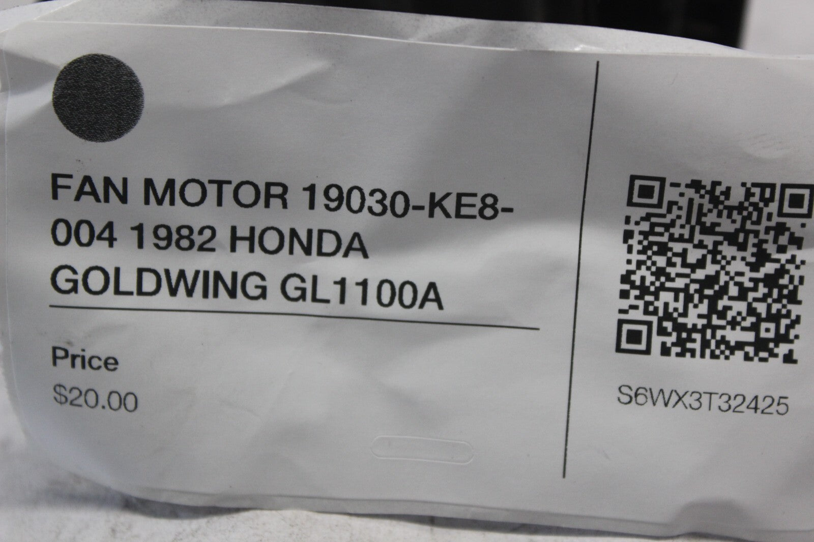 FAN MOTOR 19030-KE8-004 1982 HONDA GOLDWING GL1100A