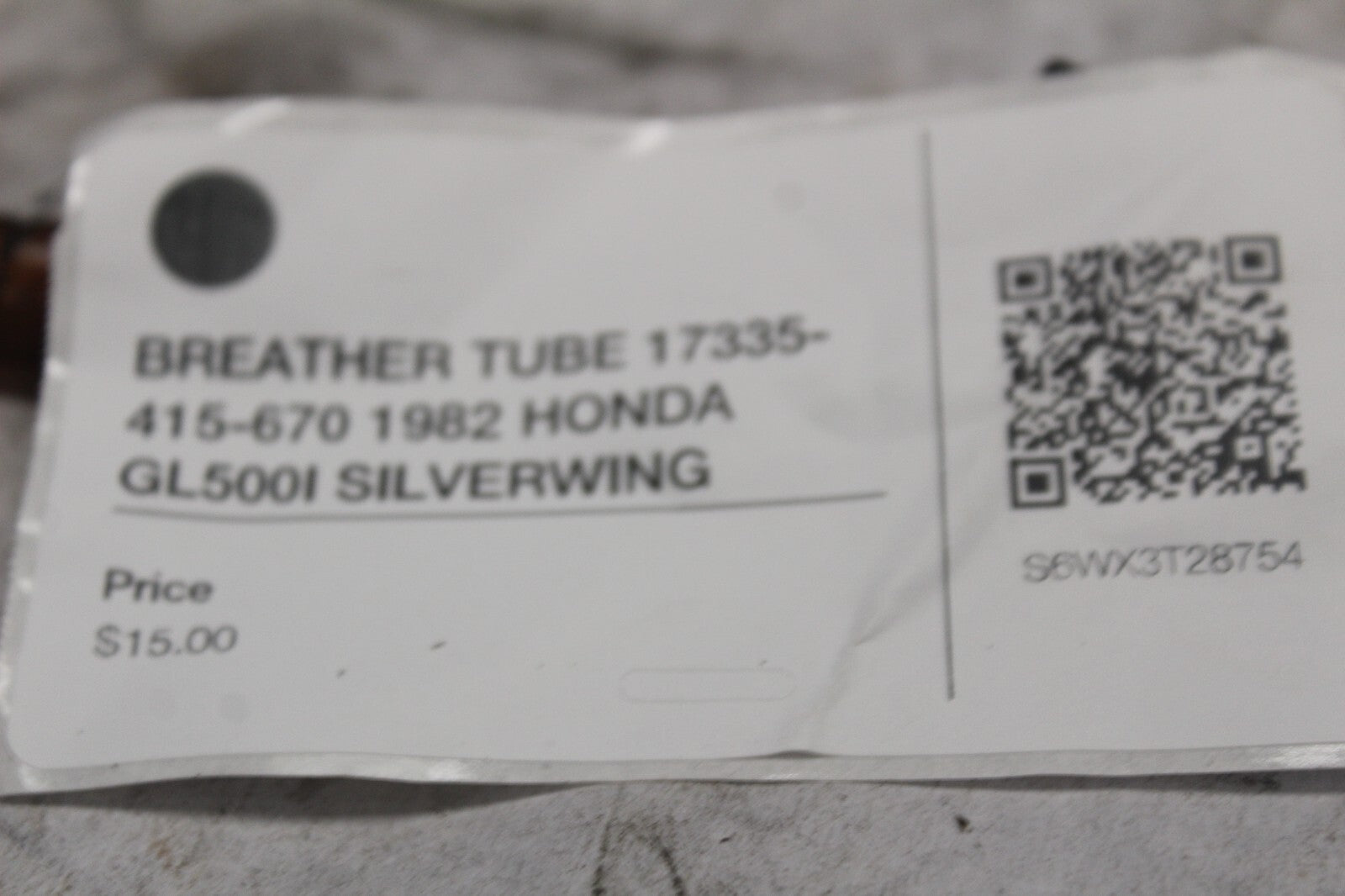 BREATHER TUBE 17335-415-670 1982 HONDA GL500I SILVERWING