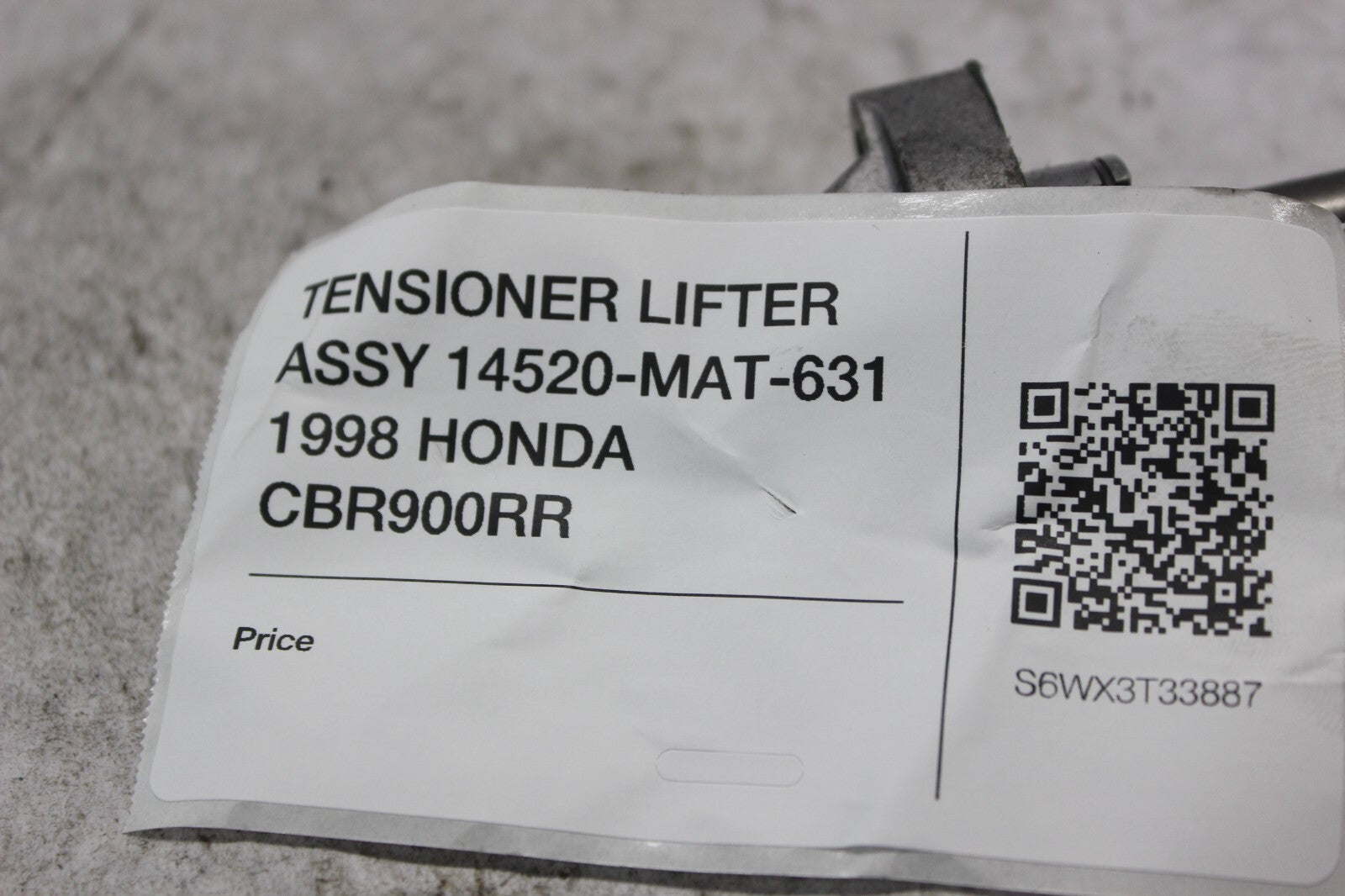 TENSIONER LIFTER ASSY 14520-MAT-631 1998 HONDA CBR900RR