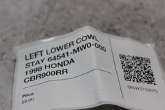 LEFT LOWER COWL STAY 64541-MW0-000 1998 HONDA CBR900RR