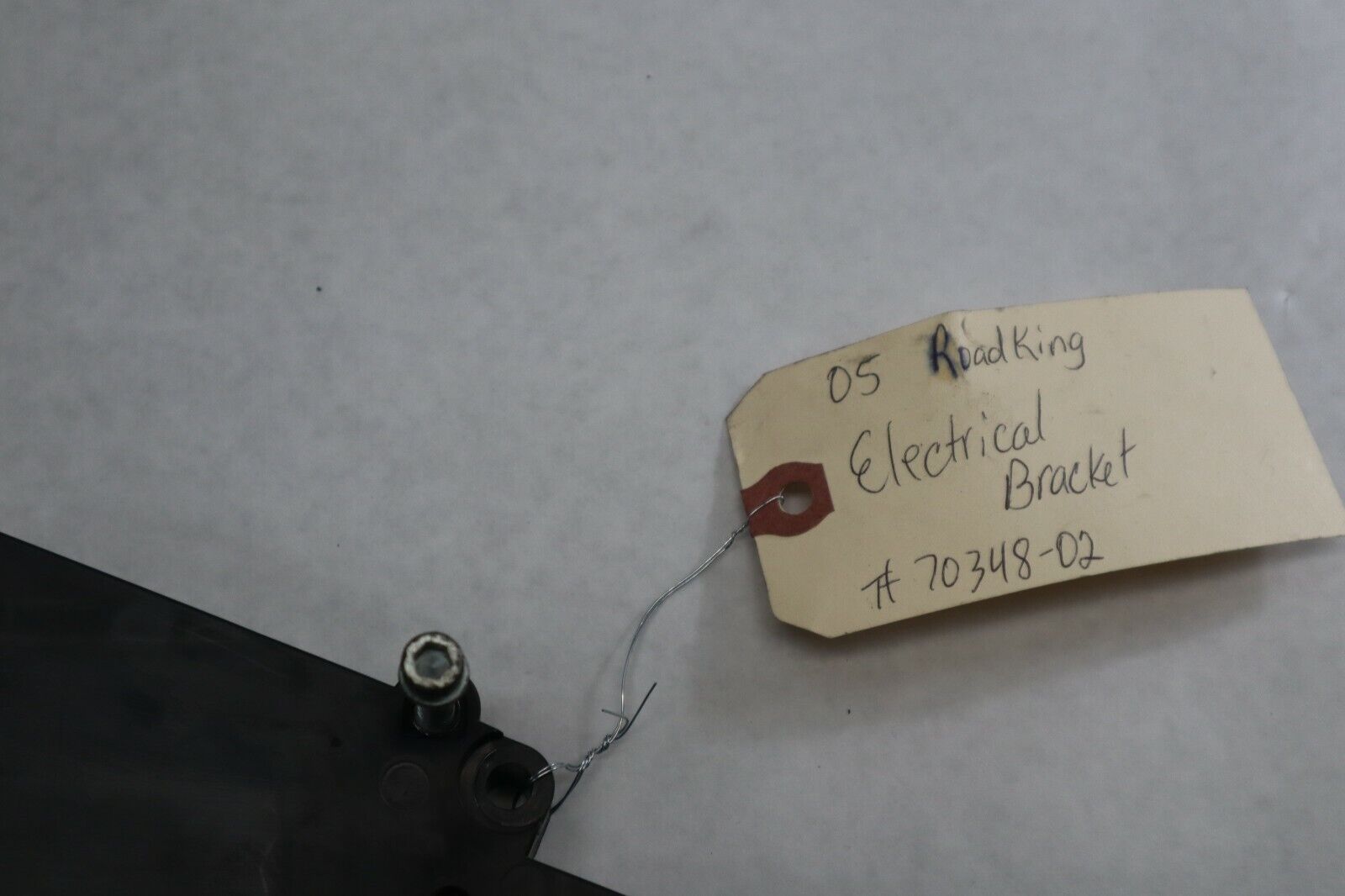 OEM Harley Davidson Electrical Bracket 2005 Road King Blk/Red 70348-02