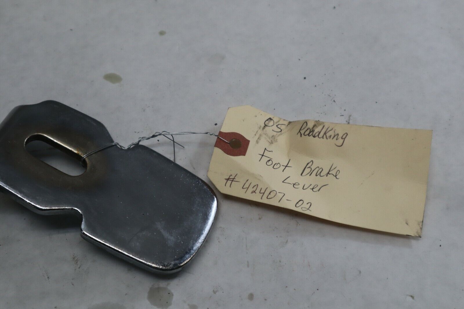 OEM Harley Davidson Rear Brake Foot Lever 2005 Road King Blk/Red 42407-02