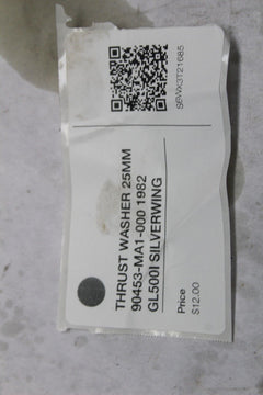 THRUST WASHER 25MM 90453-MA1-000 1982 GL500I SILVERWING