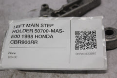 LEFT MAIN STEP HOLDER 50700-MAS-E00 1998 HONDA CBR900RR