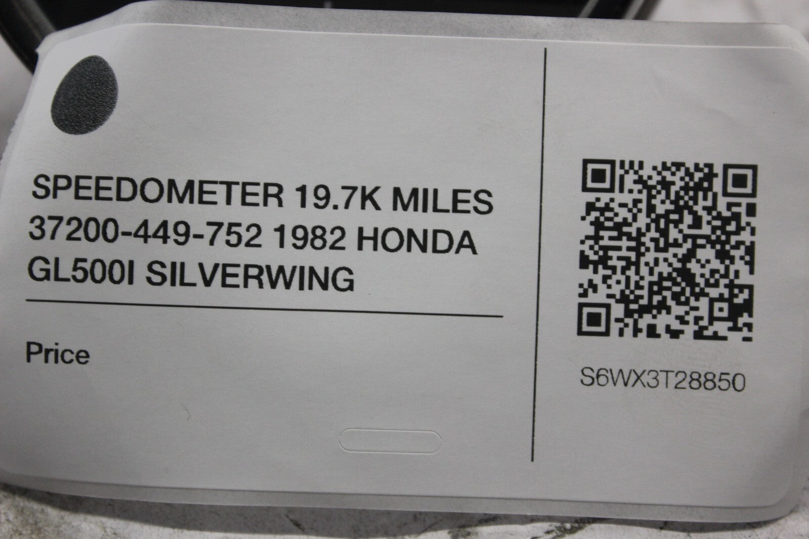 SPEEDOMETER 19.7K MILES 37200-449-752 1982 HONDA GL500I SILVERWING