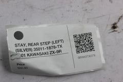 STAY, REAR STEP (LEFT) (SILVER) 35011-1878-TX 2001 KAWASAKI ZX-9R