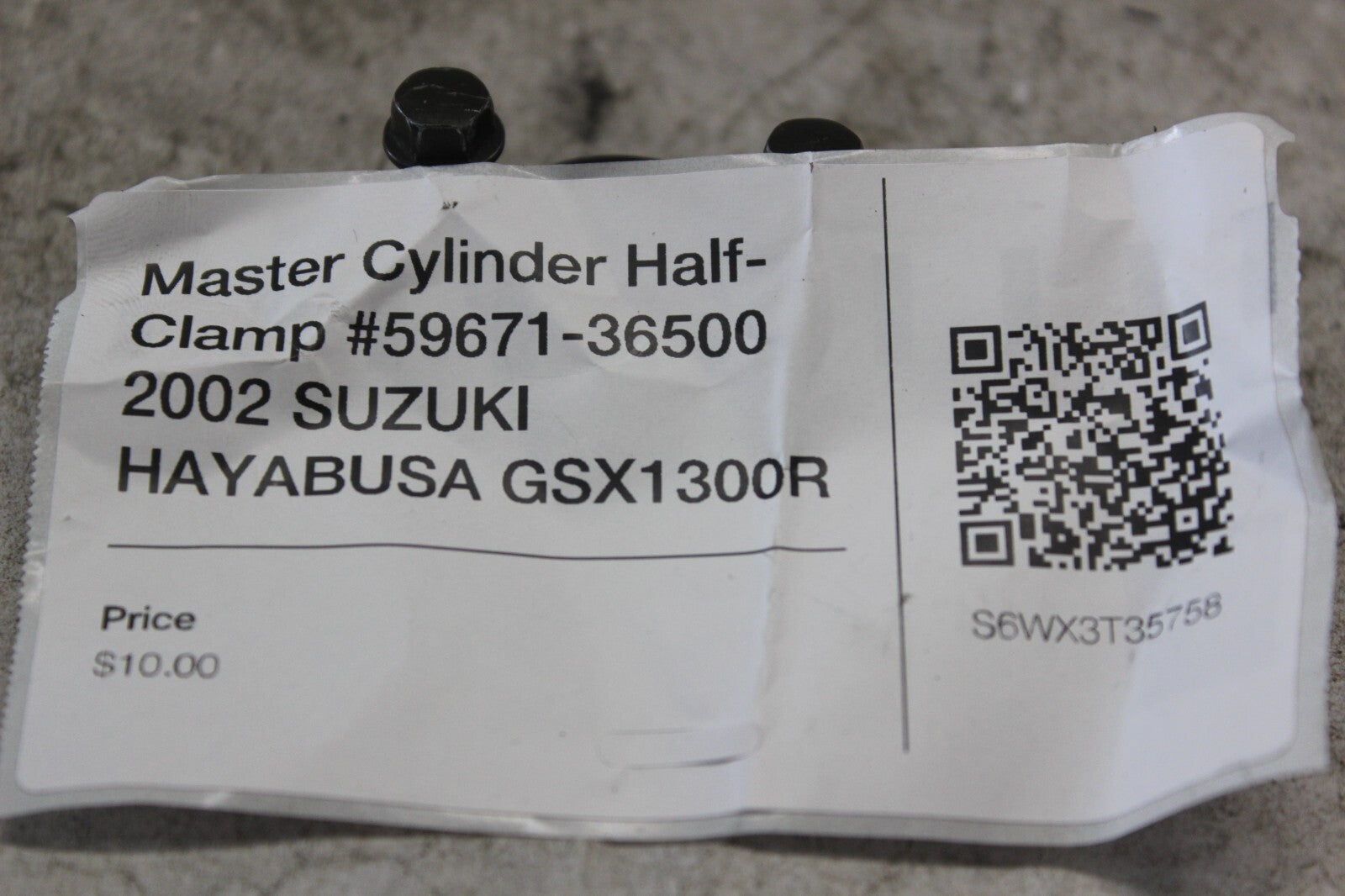 Master Cylinder Half-Clamp #59671-36500 2002 SUZUKI HAYABUSA GSX1300R