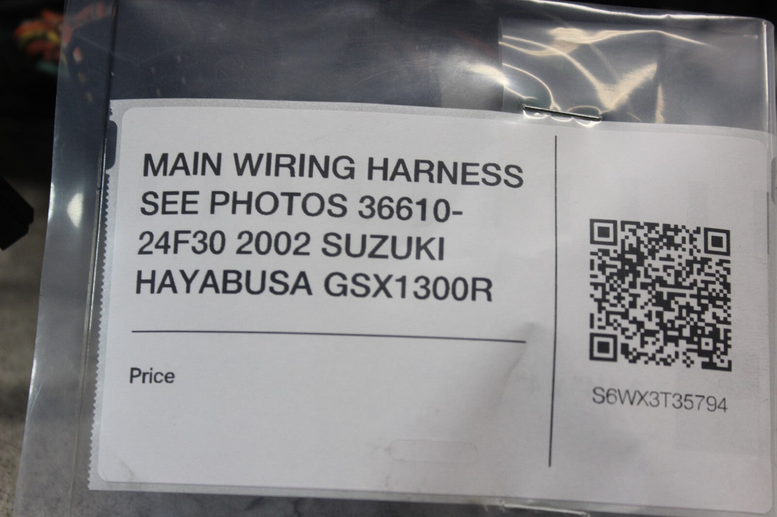MAIN WIRING HARNESS SEE PHOTOS 36610-24F30 2002 SUZUKI HAYABUSA GSX1300R