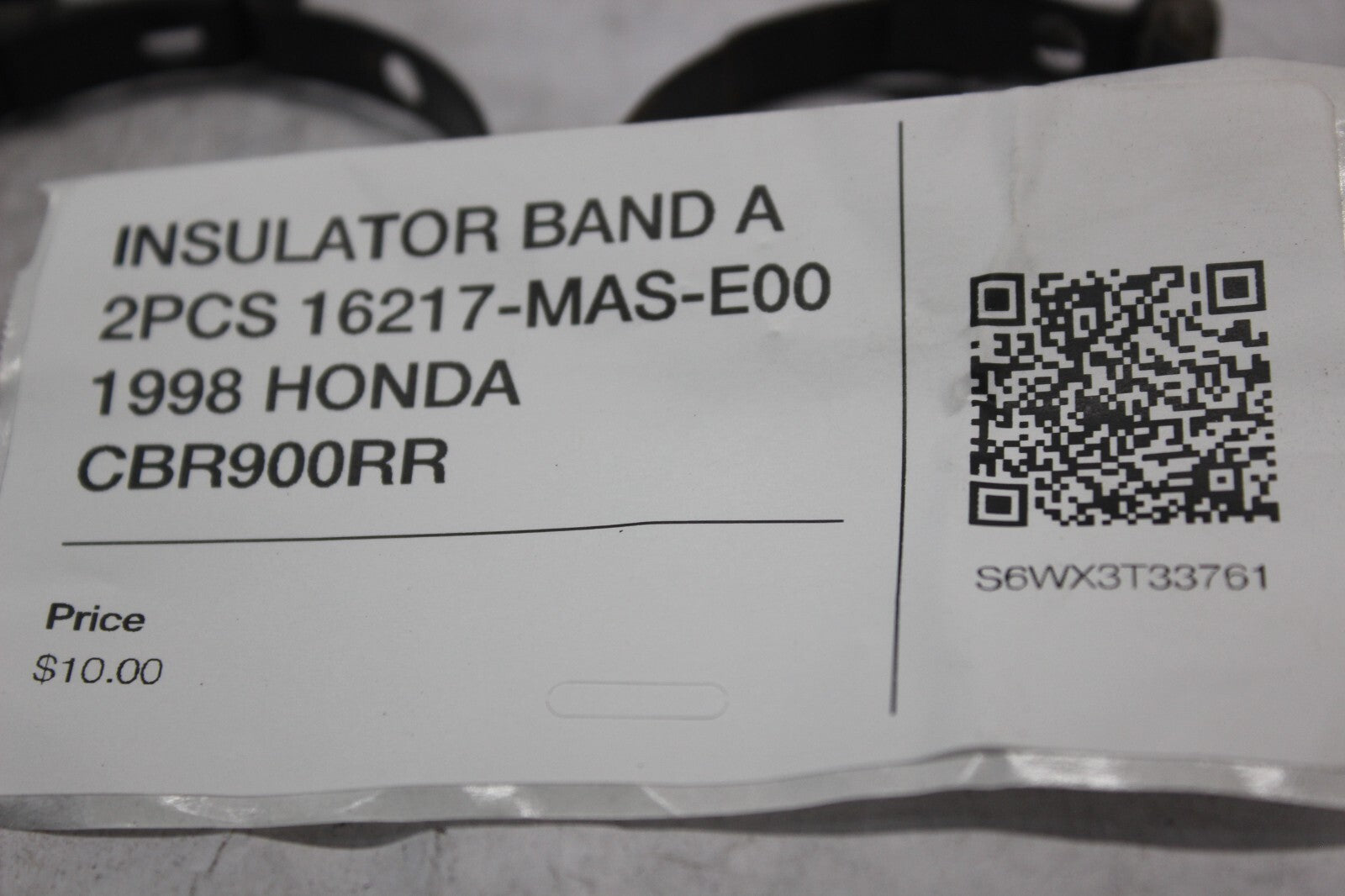 INSULATOR BAND A 2PCS 16217-MAS-E00 1998 HONDA CBR900RR