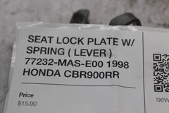 SEAT LOCK PLATE W/ SPRING ( LEVER ) 77232-MAS-E00 1998 HONDA CBR900RR