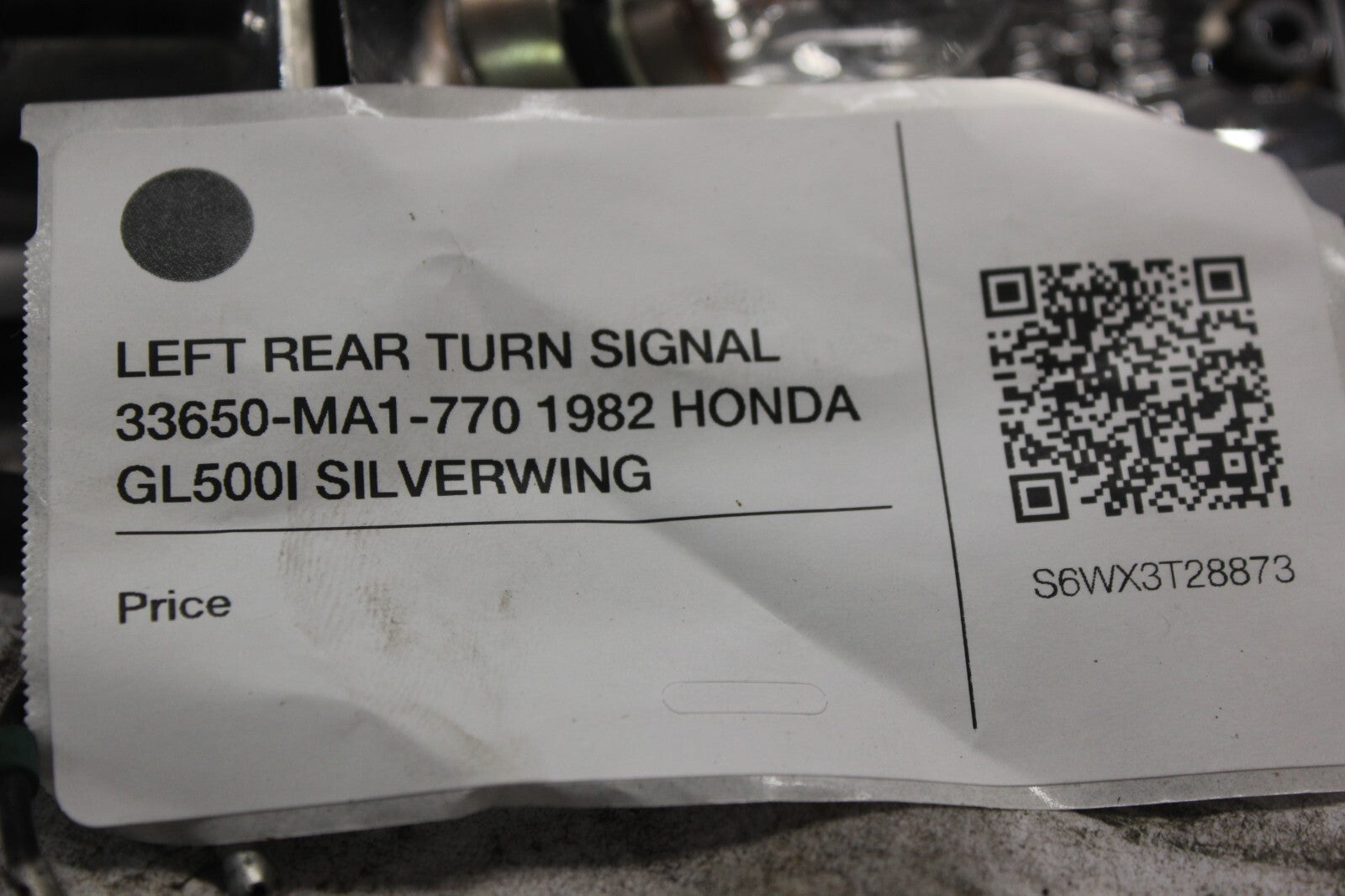 LEFT REAR TURN SIGNAL 33650-MA1-770 1982 HONDA GL500I SILVERWING