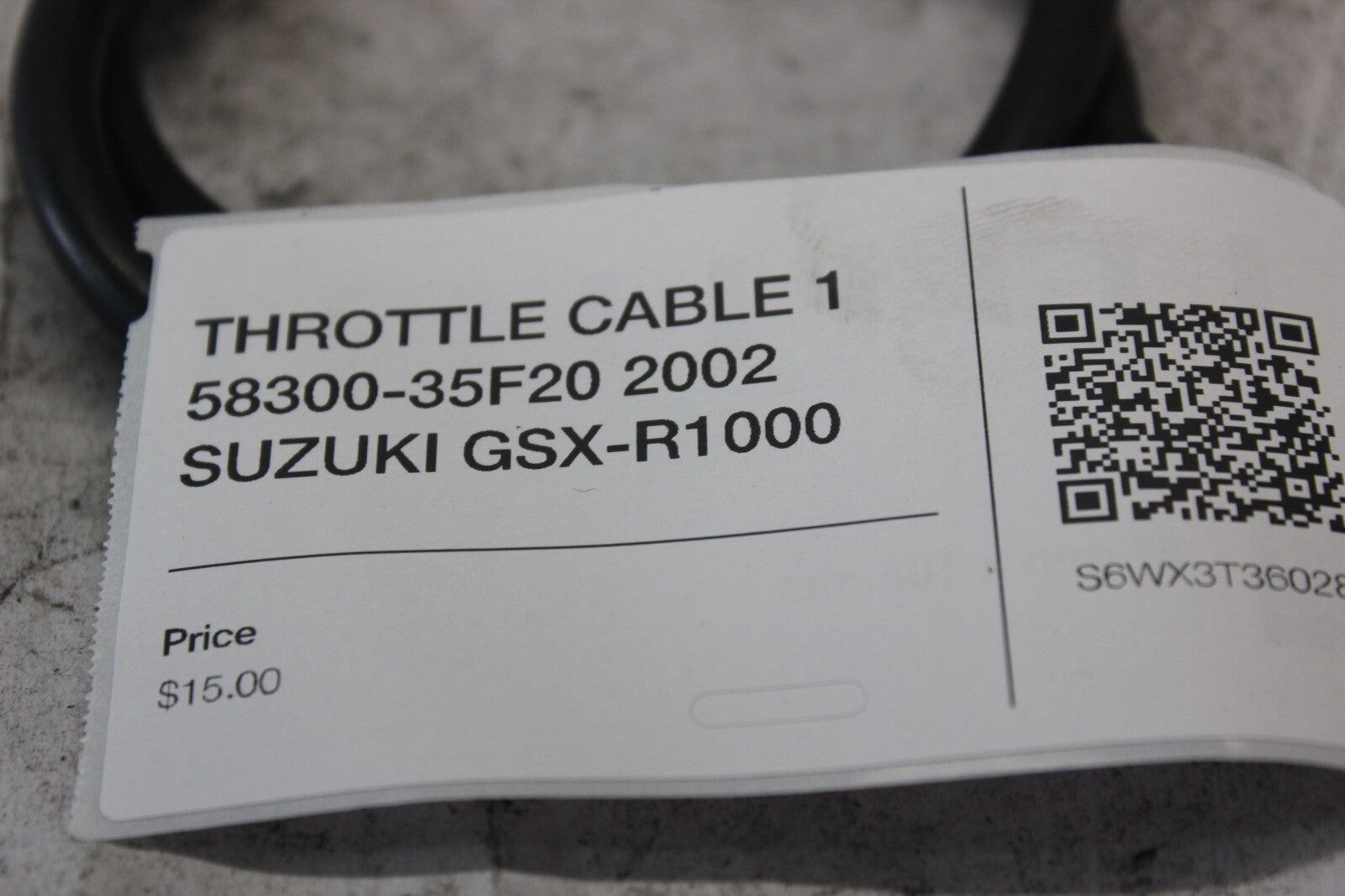 THROTTLE CABLE 1 58300-35F20 2002 SUZUKI GSX-R1000