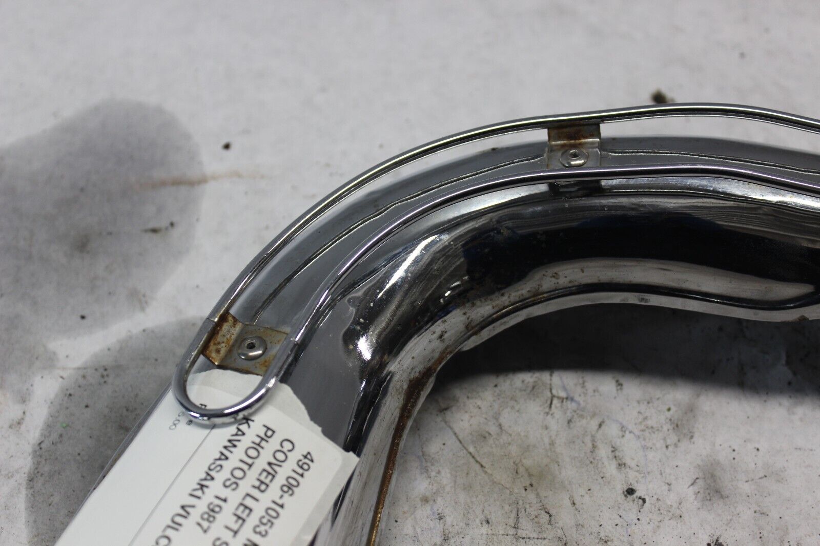 49106-1053 MUFFLER COVER LEFT SEE PHOTOS 1987 KAWASAKI VULCAN 750
