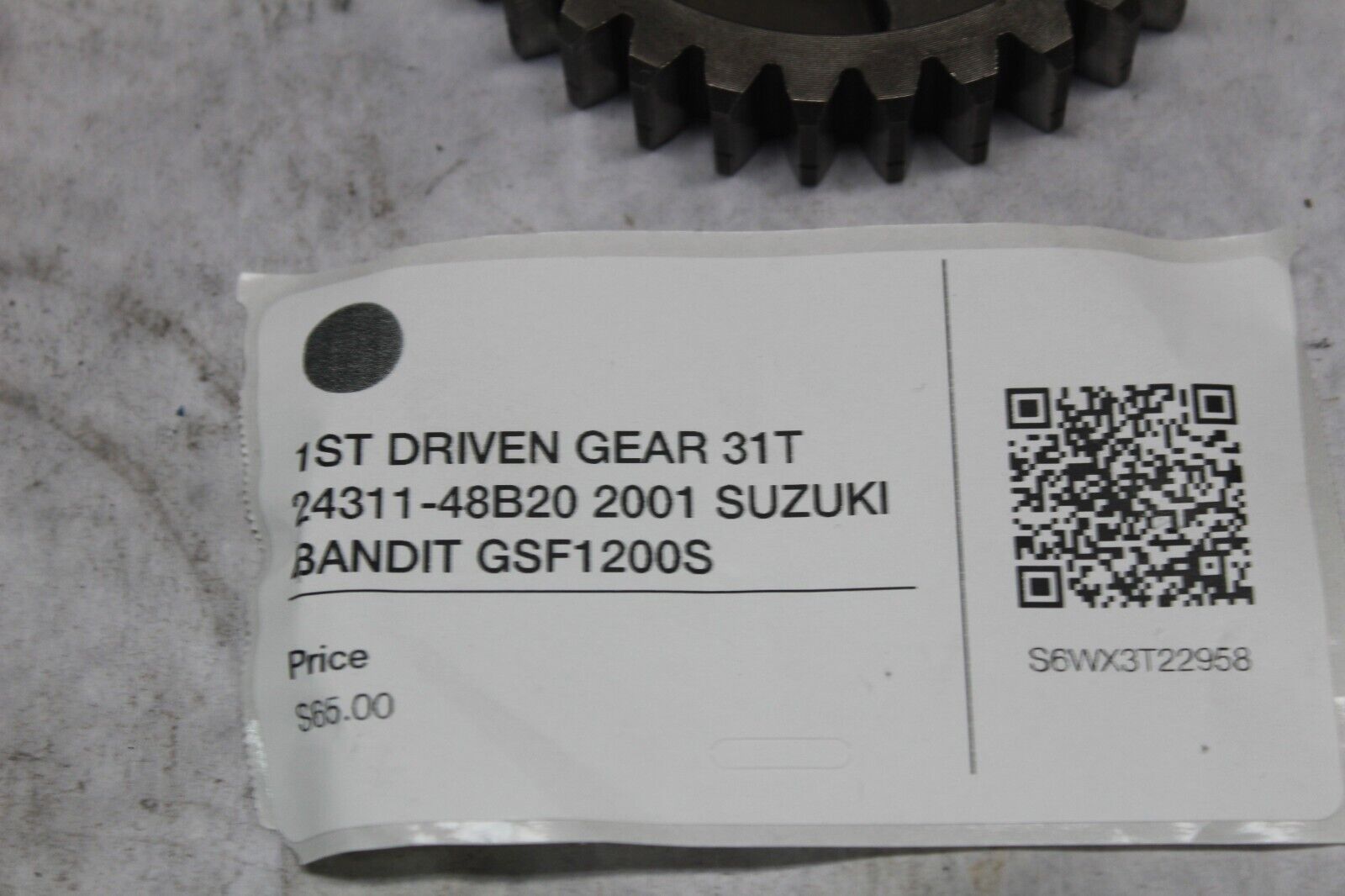 1ST DRIVEN GEAR 31T 24311-48B20 2001 SUZUKI BANDIT GSF1200S