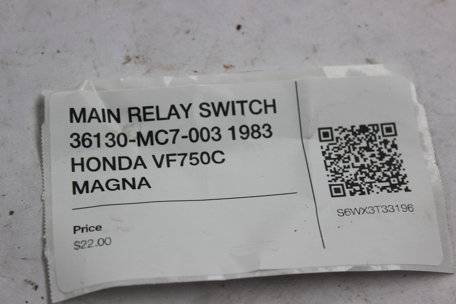 MAIN RELAY SWITCH 36130-MC7-003 1983 HONDA VF750C MAGNA